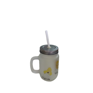 Caneca de Vidro com Canudo Homer Simpsons
