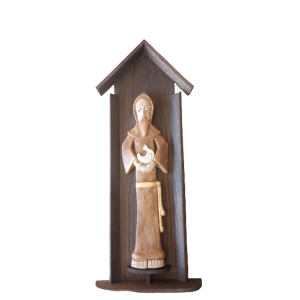 Oratório De Madeira Com São Francisco