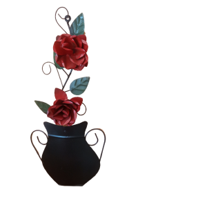 Vaso Com Rosas Vermelhas