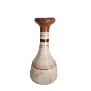 Vaso Branco e Marrom P
