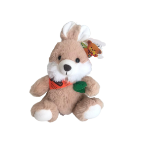 Coelho de Pelúcia Feliz Páscoa 15cm Bege