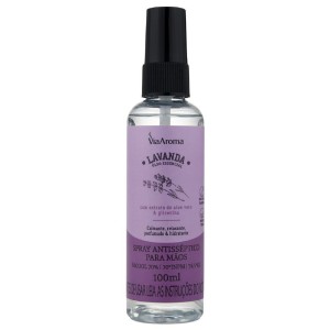 Spray Antisséptico Para Mãos - Lavanda 100 ml Via Aroma