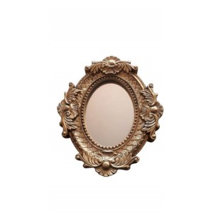 Espelho Médio Moldura Dourada