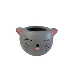 Cachepot Gatinho Cinza