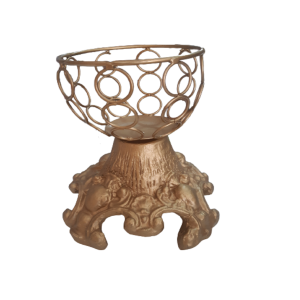 POTE DE METAL COM SUPORTE