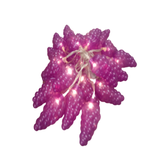 CORDÃO LUMINOSO CACHOS DE UVAS DE PLÁSTICO