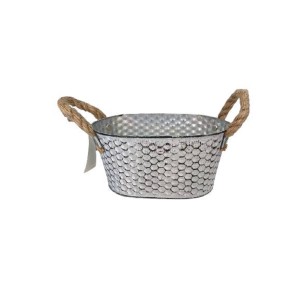 Floreira De Metal Cinza