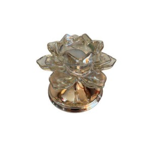 Castiçal Flor De Lótus Com Pedestal