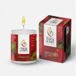 Vela Perfumada Chama De Ouro- Morango 60g